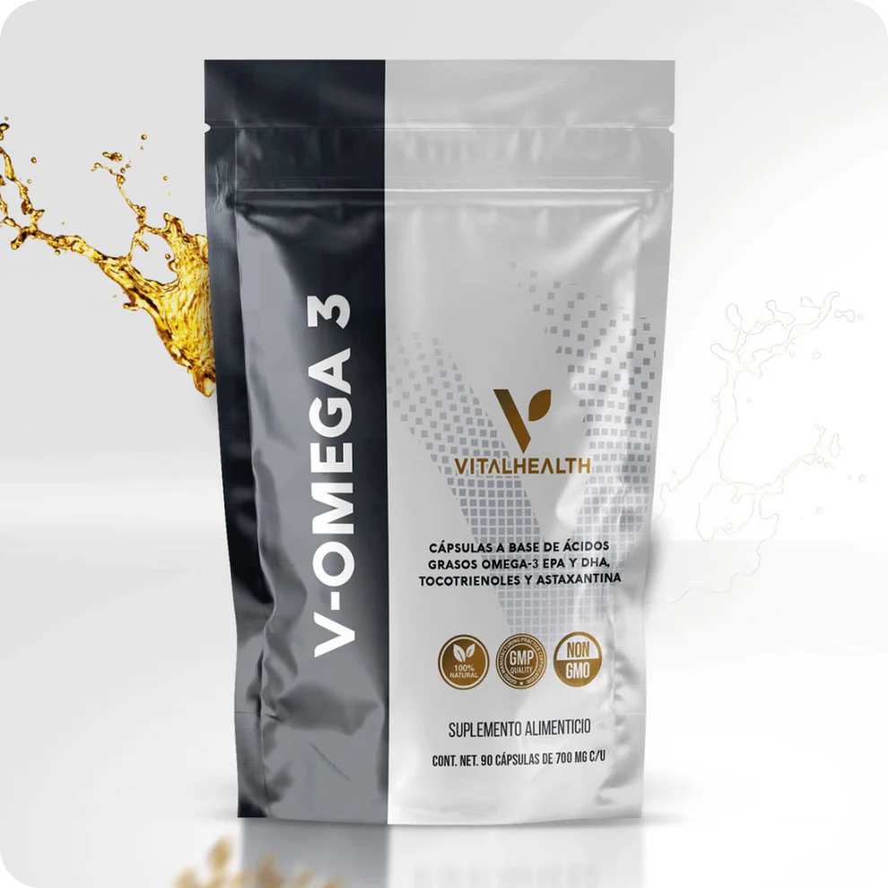 V-OMEGA 3 VITALHEALTH Apoyo para el Corazón, la Mente y la Salud Celular