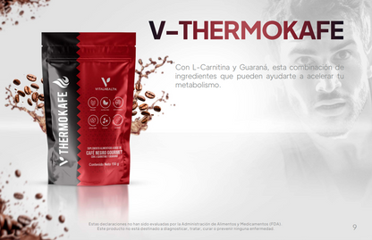 V-THERMOKAFE VITALHEALTH c/Garcinia y Extracto de guaraná