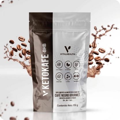 V-KETOKAFE BHB VITAL HEALTH Café Keto con Cetonas Exógenas para Energía y Quema de Grasa
